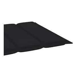 vidaXL Sonnenliegen 2 Stk. mit Auflagen Schwarz Massivholz Teak