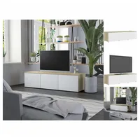 vidaXL TV-Schrank Weiß und Sonoma-Eiche 120x34x30 cm Holzwerkstoff
