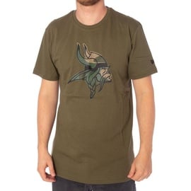 New Era Minnesota Vikings Camo Logo Olive T- Shirt - M - M