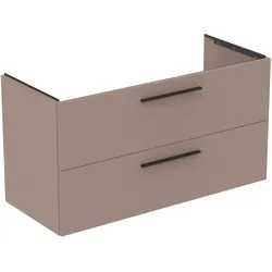 Möbelwaschtischunterschrank i.life B 2 Auszüge Siphonausschnitt auf der linken Seite 1200x505x630mm Weiß matt