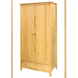Möbilia Drehtürenschrank 100 x 190 x 58 cm natur