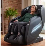 Naipo Massagesessel Shiatsu Kunstleder 76 x 113 x 76 cm schwarz mit Bluetooth und Wärmetherapie