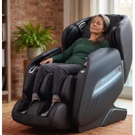 Naipo Massagesessel Shiatsu Kunstleder 76 x 113 x 76 cm schwarz mit Bluetooth und Wärmetherapie