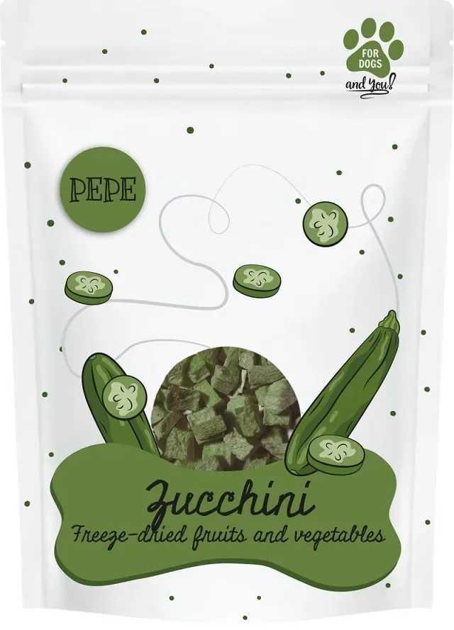 PAKA ZWIERZAKA PEPE Freeze-dried Gefriergetrocknetes Gemüse Zucchini für Hunde 20 g