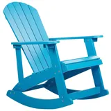 Beliani Schaukelstuhl Blau 94x76x100