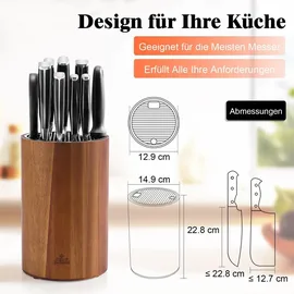 enoking Messerblock aus Akazienholz