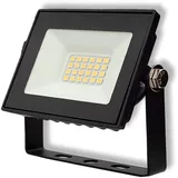 LED Fluter 10W neutralweiß 230V - super-heller und flacher Außen-Strahler IP65 Flutlicht - Garten-Lampe Außenleuchte Gartenstrahler