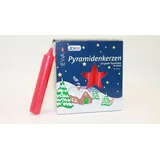 Jeka Pyramidenkerzen rot 17 x 105 mm 18 St.