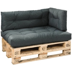 XDREAM Palettenkissen Sitzkissen, Rückenkissen und Seitenkissen (Einzeln oder als Set), passend für handelsübliche Europaletten, Indoor & Outdoor geeignet grau 3er Set (Seiten-, Sitz- & Rückenkissen)