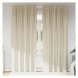 vidaXL Verdunkelungsvorhänge 2 pcs Creme 140 x 245 cm