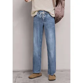 street one studio Mid Waist Wide Leg Jeans, im Loose Fit light Blue wash, 30 - 30W / 30L