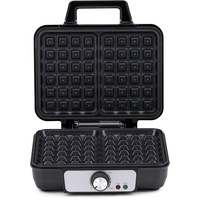 Alpina Waffeleisen - Waffeln Maschine - Waffle Maker mit Antihaftbeschichtung - Belgisches Waffeleisen für 2 Waffeln - Waffelmaker 1000W - Waffeleisen Klein - Schwarz