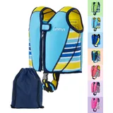 Limmys Premium Schwimmweste Kinder - Schwimmhilfe für Kinder und Kleinkinder – Moderne Kinder Schwimmweste Baby, für Jungen und Mädchen - Mit Kordelzug-Tasche