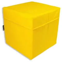 JEFlex Sitzwürfel Kunstleder 40 x 40 x 40 cm Gelb