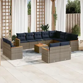 vidaXL Gartensofa-Set 13-tlg. grau
