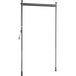 Konifera Senkrechtmarkise 120 x 225 cm grau Aluminium