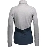 Scott Defined Merino High Neck Shirt Light Grey Melange/Dark Blue S