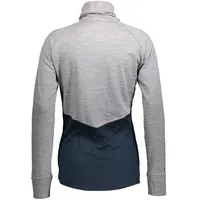 Scott Defined Merino High Neck Shirt Light Grey Melange/Dark Blue S