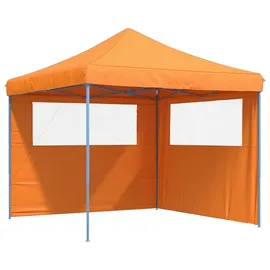 vidaXL Faltpavillon 3 x 3 m inkl. 2 Seitenteile Orange