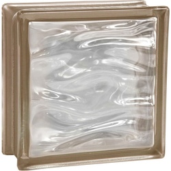 Fuchs Design Glasbaustein, BxH: 190 x 190 mm - beige