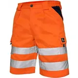 Cxs Arbeitsshorts Norwich high Visible, Warnschutz Shorts Visible, Kurze Arbeitshose in Signalfarbe, Kurze Warnschutzhose mit Reflektionsstreifen, Orange, 60 - 60