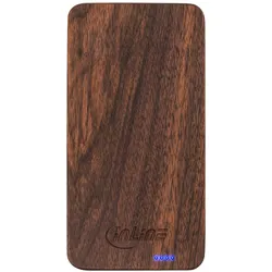InLine woodplate - USB Powerbank 5.000mAh - mit LED Anzeige - Echtholz - Walnuss