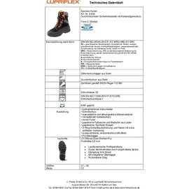 Lupriflex Sportive Hunter 3-630 Schnittschutzstiefel Klasse 1 schwarz - 38)