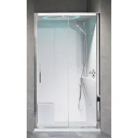 Novellini Eon 2P Komplettdusche für Nische 120x90cm DT 4,5cm, Profile chrom, RW weiß glanz