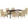 vidaXL Garten Essset mit Kissen Beige Poly-Rattan