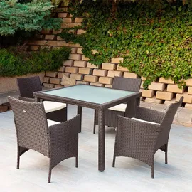 Aktive Rattan Set 5-tlg. Schwarz