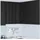 vidaXL Küchenschrank mit Regal 57 x 57 x 100 cm Schwarz
