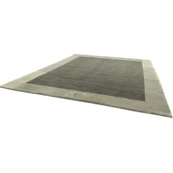 Wollteppich MORGENLAND "GABBEH FEIN TELLA", grau, B:200cm H:18mm L:300cm, Wolle, Teppiche, reine Schurwolle Bordüre, Wohnzimmer