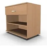 Schäfer Shop Select Sideboard, mit Schublade, abschließbar, Spanplatte, B 800 x T 420 x H 663 mm, Buche