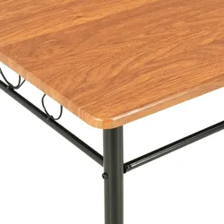 vidaXL 7-tlg. Essgruppe MDF und Stahl Braun