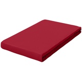 SCHLAFGUT Pure Topper Baumwolle 120 x 200 - 130 x 220 cm red deep