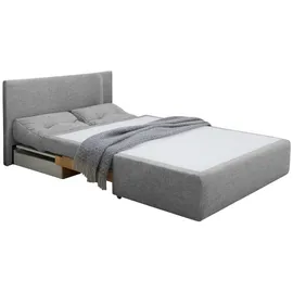 luma-home schönes für dein zuhause Schlafsofa Mikrofaser 2-Sitzer Hellgrau