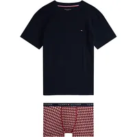 Tommy Hilfiger Jungen Geschenk-Set Boxed T-Shirt Kurzarm & Boxershorts Trunk, Mehrfarbig (Desert Sky/Flag Geo AOP), 12-14 Jahre - 12-14 Jahre