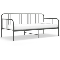 vidaXL Schlafsofa Bettgestell Grau Metall 90x200 cm