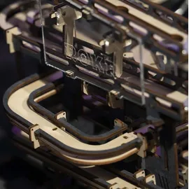 ROKR 3D-Holz-Puzzle Murmelbahn "Marble Night City"