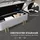 Homcom Sitzbank mit Stauraum Stoff, Metall, Gummiholz Hellgrau, Kunststoff, 40x42x100 cm,