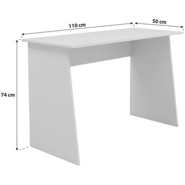 VCM Schreibtisch Masola Maxi weiß/Beton-Optik