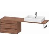 Duravit DuraStyle Waschtisch-Unterschrank DS534807979 70 x 47,8 cm, nussbaum natur, für Konsole, 2 Schubkästen