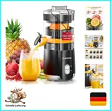 Fohere elektrische Zitruspresse 100W mit 2 Presskegeln BPA-frei leise Automat...