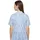 Cartoon Blusenkleid mit Muster Weiß/Hellblau 38