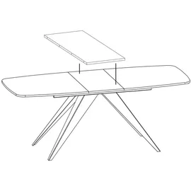 Feldmann-Wohnen Ferro 160 x 80 x 76 cm schwarz