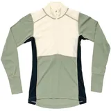 Devold Lauparen Merino 190 Zip Neck Langarmshirt Damen Raw White/Fog/Ink L