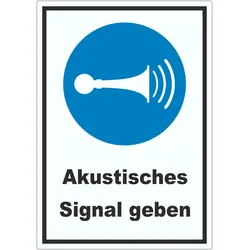 Akustisches Signal geben Aufkleber A1 (594x841mm)