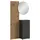 VOLEO Delton Garderobenkombination 96,00x192,00x37,00 Dunkelgrau/Eiche Artisan