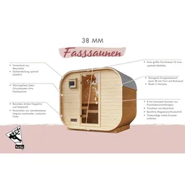 Karibu Fasssauna Quadro 2 ohne Ofen
