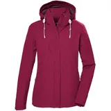 KILLTEC Damen Funktionsjacke wasserdicht/Outdoorjacke mit abzippbarer Kapuze KOS 61 WMN JCKT, beaujolais, 44,